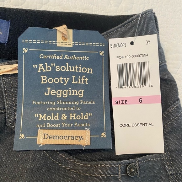 Democracy NWT “Ab”solution Booty Lift Gray Jeggings - 6 - Picture 6 of 16